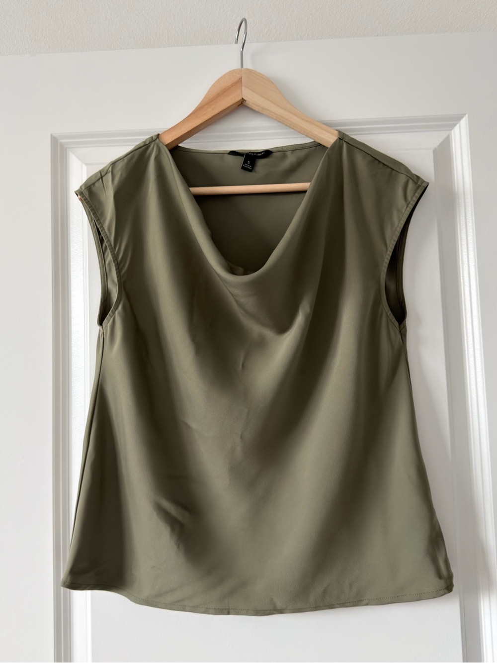 Banana Republic Olive Green Cowl Neck Sleeveless Top